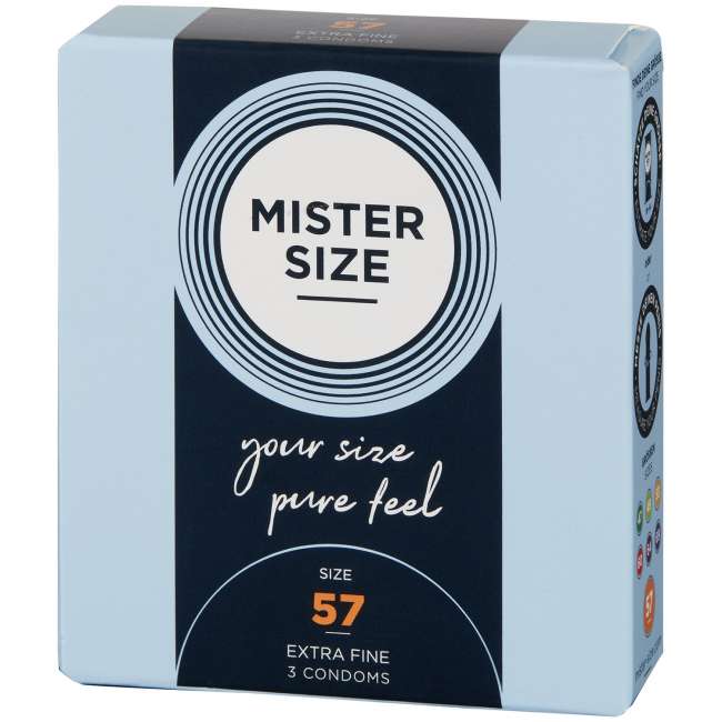 Priser på Mister Size PureFeel Kondom 3 stk - Klar - XS