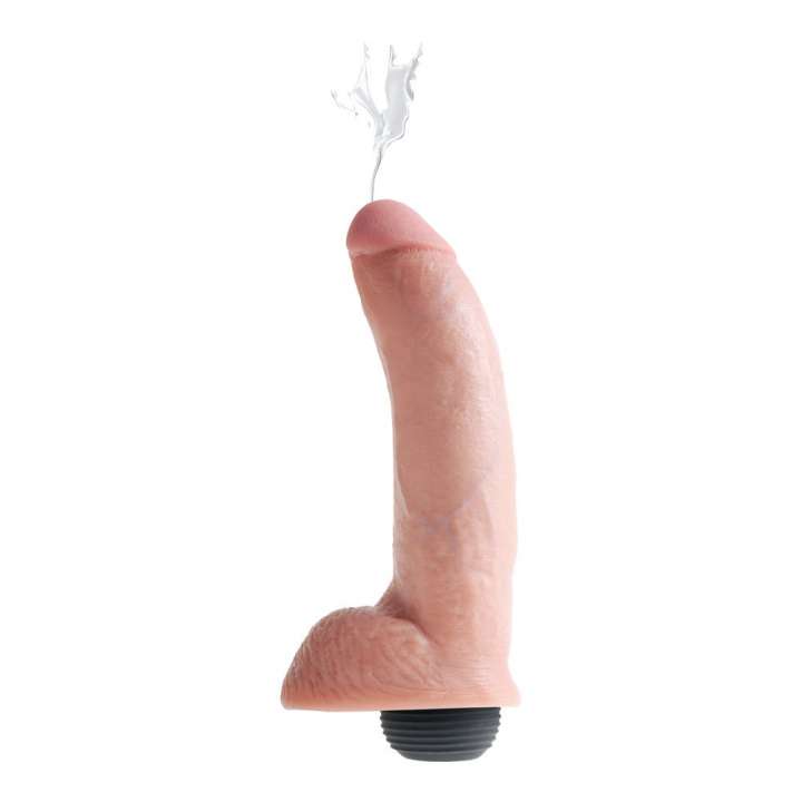 Priser på King Cock Squirting Cock 9â€ Sprøjte Dildo M/Testikler - Lys Hudfarve