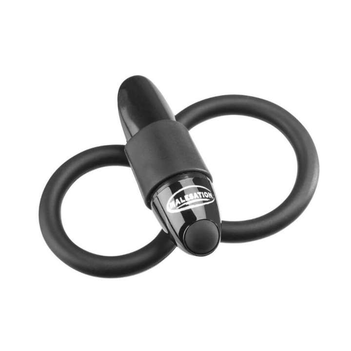 Priser på Malesation Squeeze - Dobbelt Penisring Med Vibrator