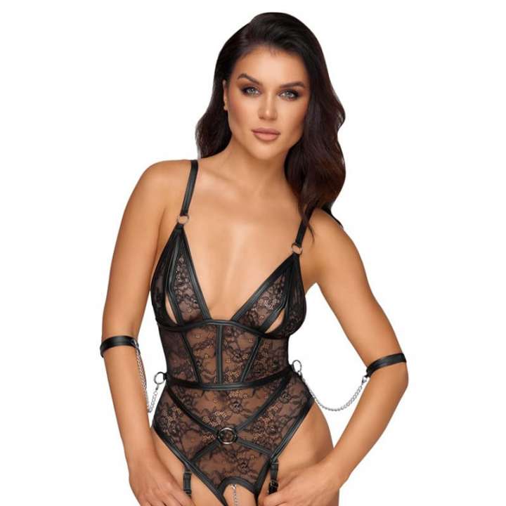 Priser på Cottelli Bondage Helen Bodystocking Sort - L