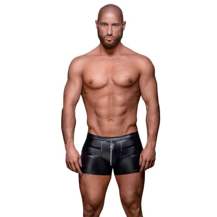 Priser på Noir Handmade Jones Wetlook Boxershorts med Lynlås Mænd - S