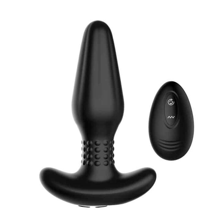 Priser på Pleaser Brunce Buttplug med Vibrator Sort