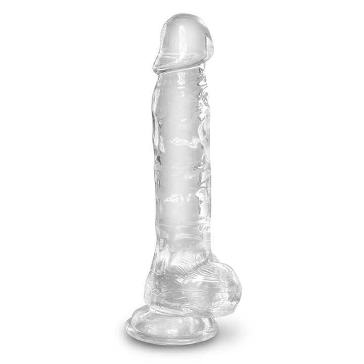 Priser på King CockÂ® Clear Dildo med Kugler 20 cm