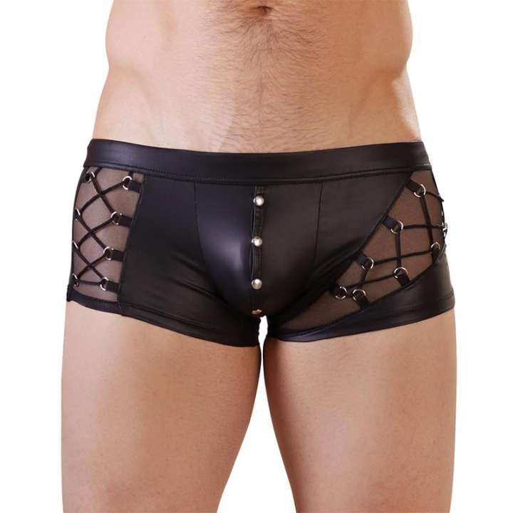 Priser på NEK Lenny Wetlook Boksershorts Sort - S