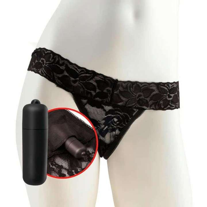 Priser på Fetish Fantasy Hanky Spank Me Vibrerende Trusse Sort