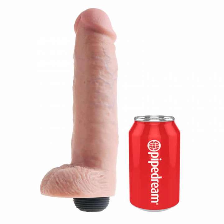 Priser på King CockÂ® Sprøjte Dildo med Kugler 25 cm