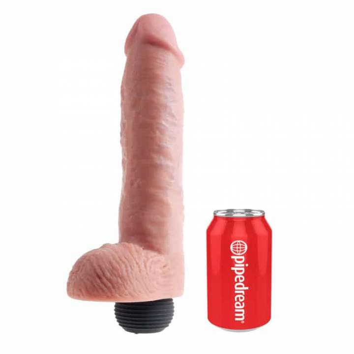 Priser på King CockÂ® Sprøjte Dildo med Kugler 28 cm