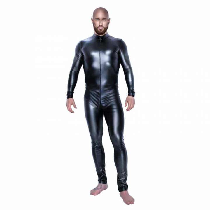 Priser på Noir Handmade Theo Wetlook Heldragt Sort - S