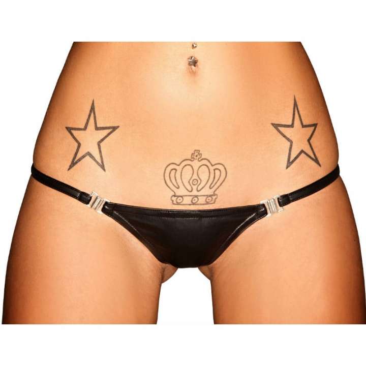 Priser på Noir Handmade Felipa Wetlook G-Streng Sort - XXXXXL