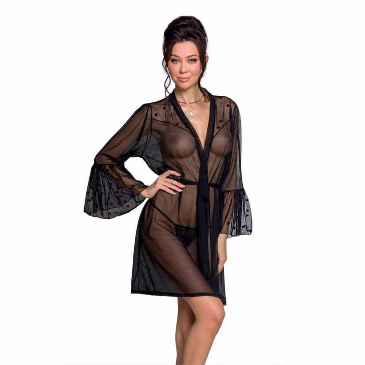 Priser på Passion Lovelia Kimono Sort - L/XL