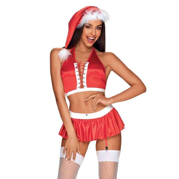 Priser på Obsessive Ms Claus Kostume Rød - L/XL
