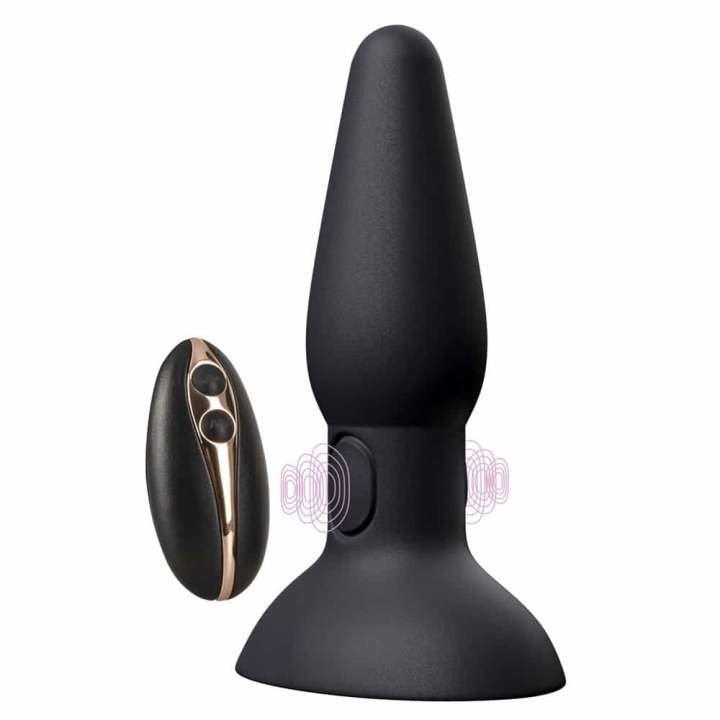 Priser på Black Velvets Thumping Buttplug med Fjernbetjening