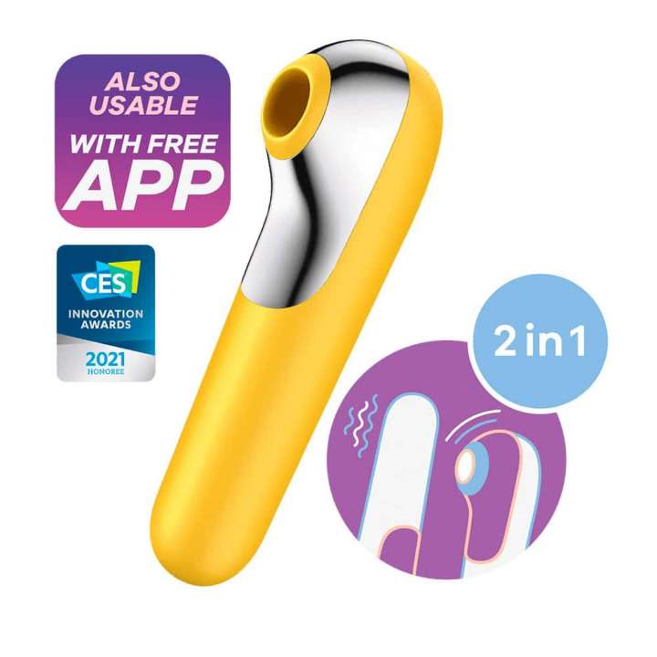 Priser på Satisfyer Dual Love Klitoris Stimulator - Gul