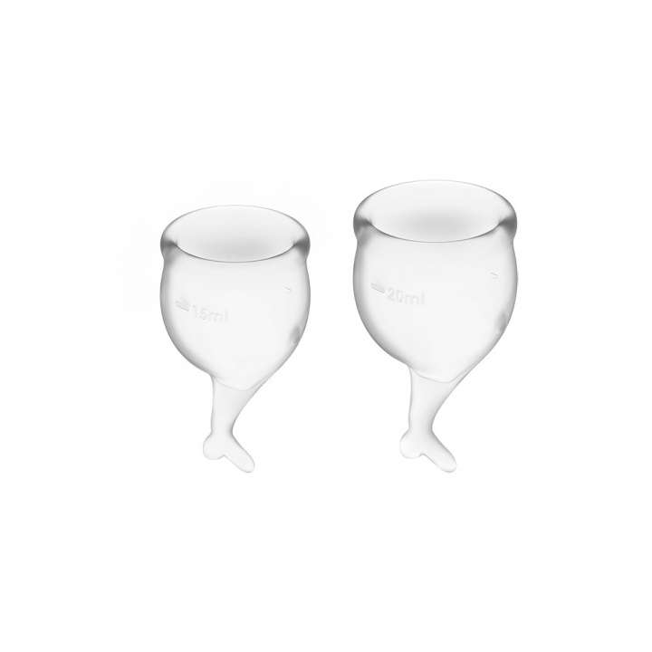 Priser på Satisfyer Feel Secure Menstruationskop 2 pak - Hvid