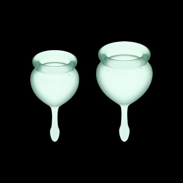 Priser på Satisfyer Feel Good Menstruationskop 2 pak - Lysegrøn