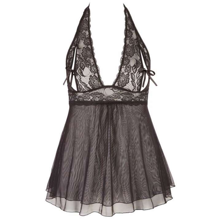 Priser på Cottelli Curves Blonde Babydoll Sort - XL