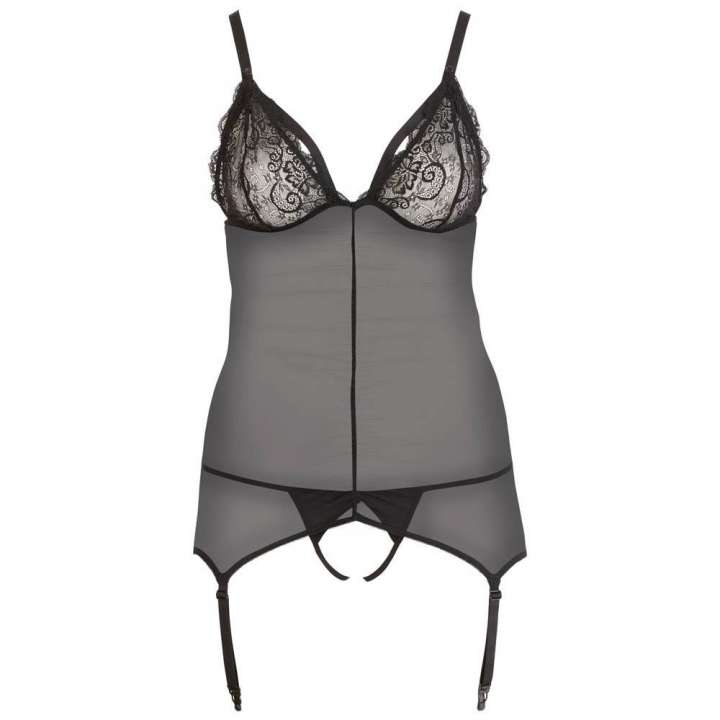 Priser på Cottelli Curves Bundløs Bodystocking Sort - XXXL