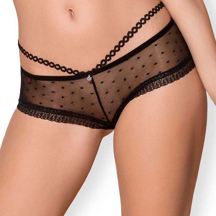 Priser på Obsessive Paulina Trusse Sort - L/XL