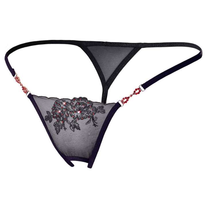 Priser på Cottelli Rebecca Bundløs G-streng Sort - M/L