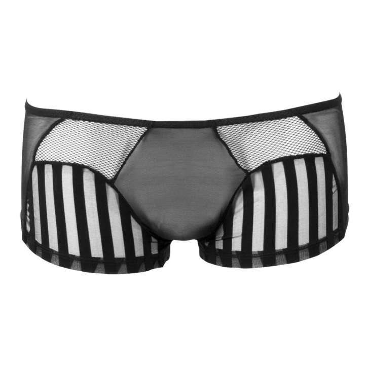 Priser på SvenJoyment Kort Netboksershorts med Striber Sort - XL