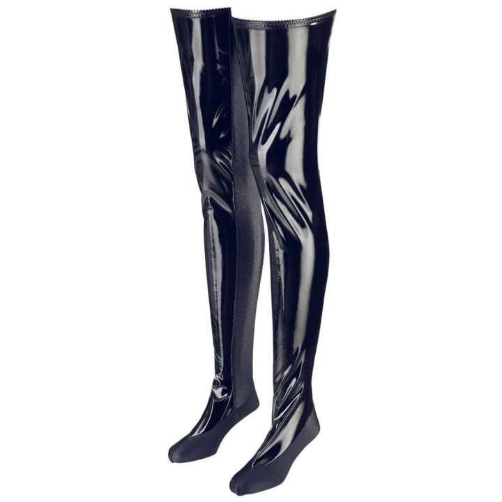 Priser på Black Level Bianca Lak Lange Strømper - L/XL