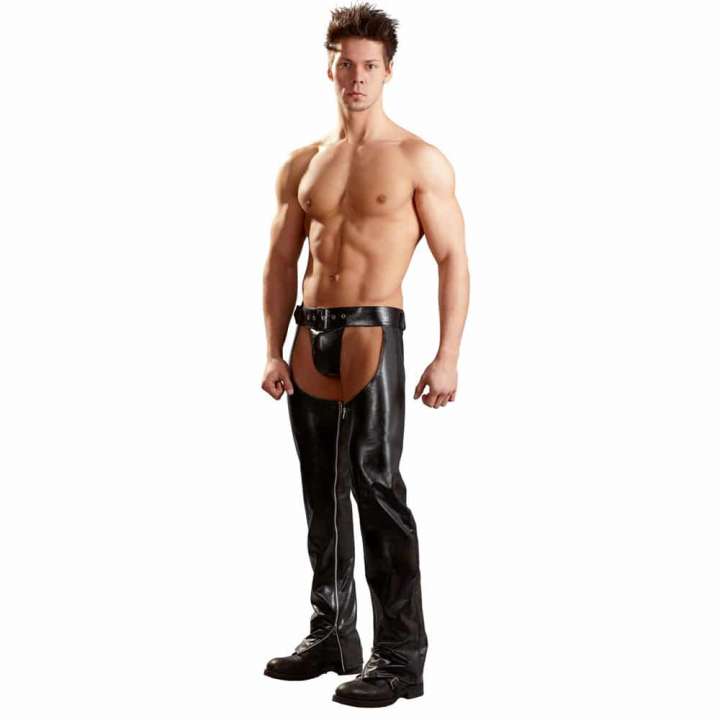 Priser på SvenJoyment Sort Ride Chaps og G-streng til Mænd - XL