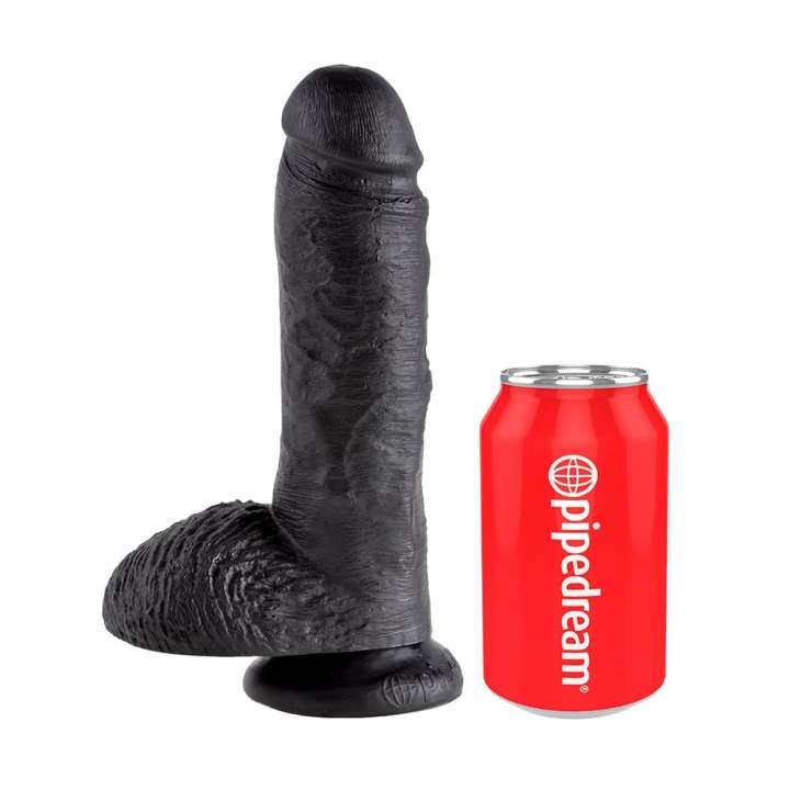 Priser på King CockÂ® Dildo Med Kugler 20 Cm Sort