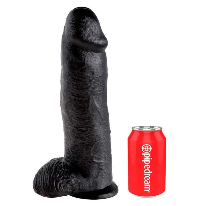 Priser på King CockÂ® Sort Dildo Med Kugler 31 Cm