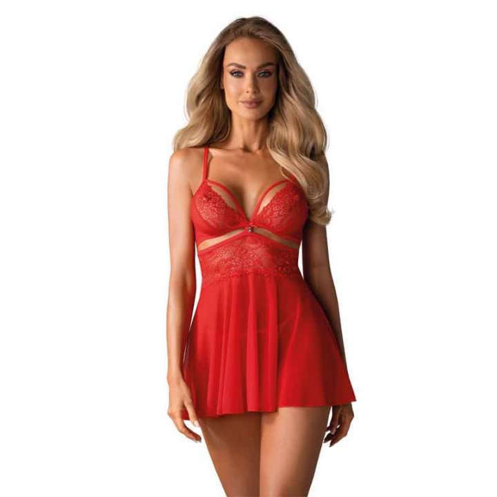 Priser på Obsessive Isabella Babydoll Kjole og G-Streng - L/XL