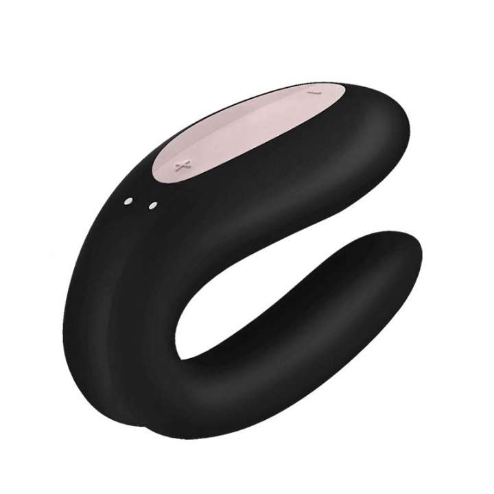 Priser på Satisfyer Double Joy Par Vibrator App-Styret - Sort