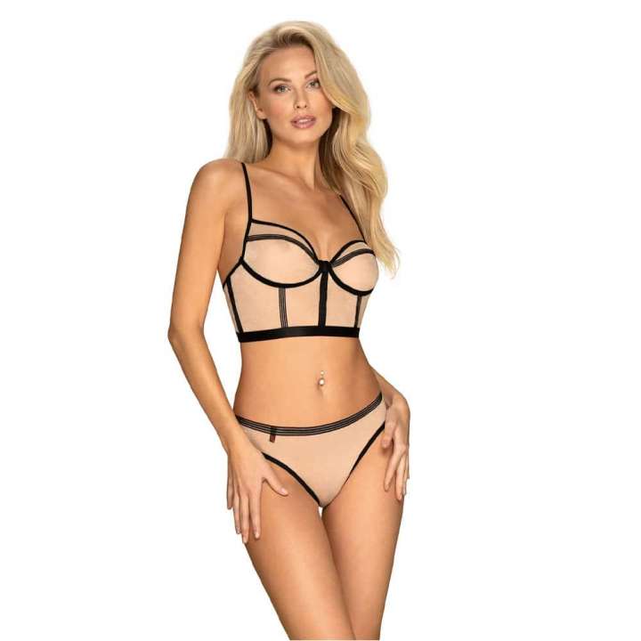 Priser på Obsessive Nudelia BH-Sæt Nude - L/XL