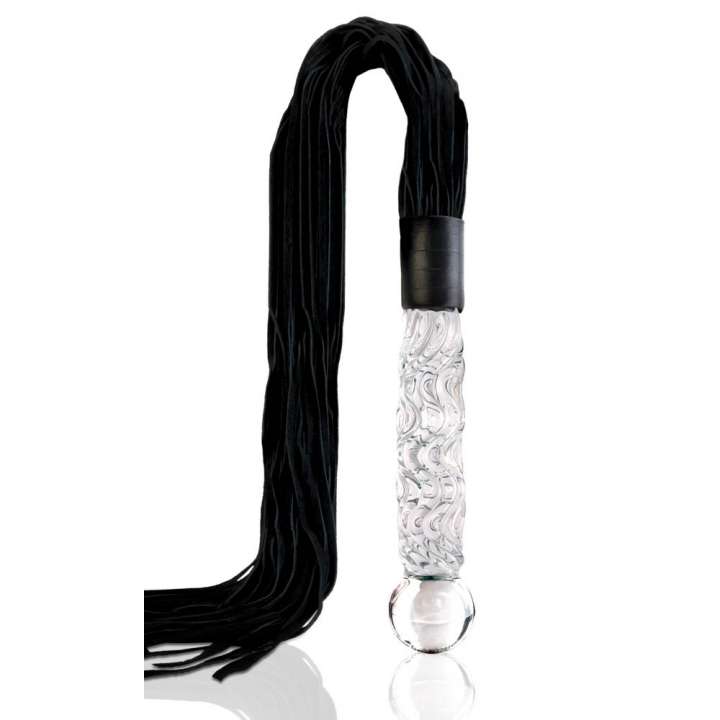 Priser på Icicles No. 38 Pisk med Glas Dildo Håndtag